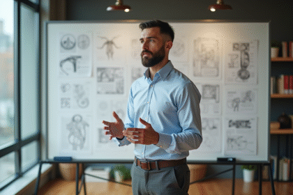 Portrait d'un designer homme en atelier créatif
