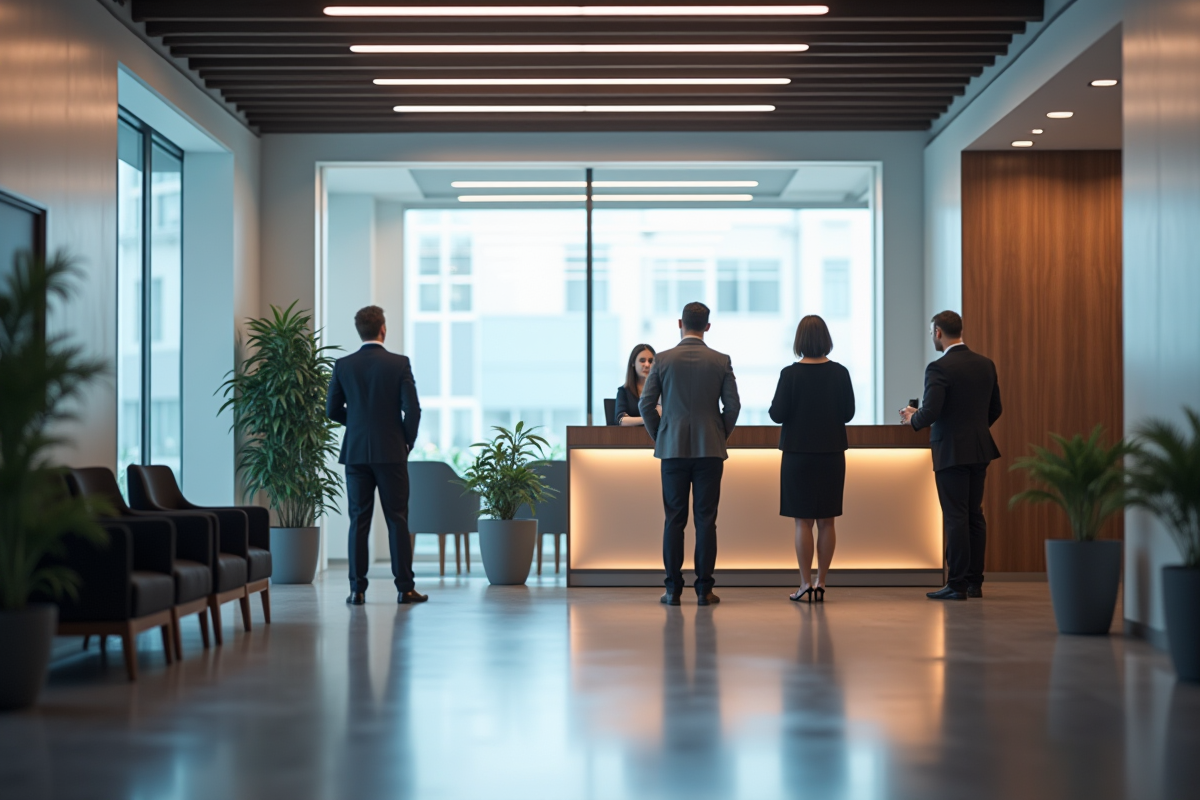 Espace d accueil moderne dans une agence d emploi