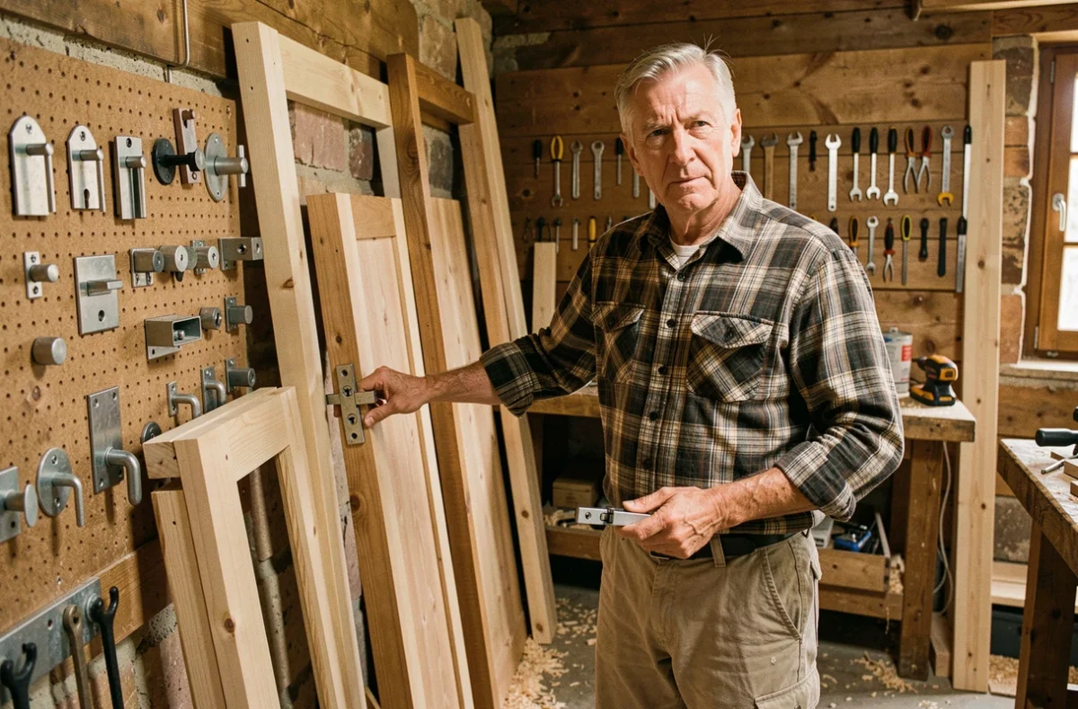 Artisan de la SARL Hernandez Thierry combinant menuiserie et serrurerie dans son atelier à Grattepanche