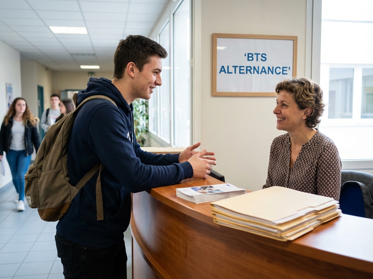 Jeune homme discutant avec un conseiller à l